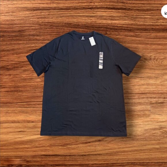 HB Mens DXL Big + Tall Size 2XLT Crew Neck Black Cotton Short Sleeve T-Shirt New - Picture 1 of 10